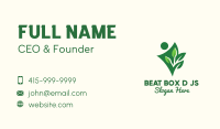 Environmental Activist Planting Business Card Design