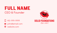 Red Drip Lips Business Card