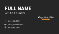 Casual Style Wordmark Business Card Design