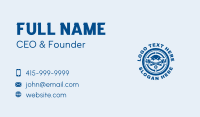 Blue Plumber Emblem Business Card