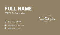 Elegant Cursive Wordmark Business Card Design