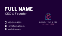 Chinese Lantern Neon Lights Business Card Design