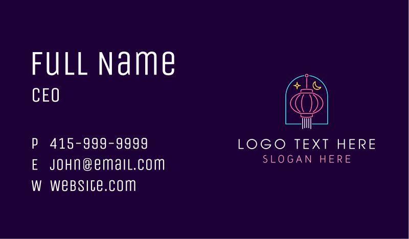 Lighting Business Card example 4