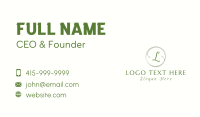 Ornamental Leaf Letter Business Card
