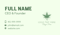 Green Marijuana Dispensary Business Card Design