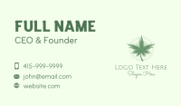 Green Marijuana Dispensary Business Card