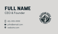 Mountain Hiker Circle Business Card Design