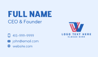 Tech Business Letter W Business Card