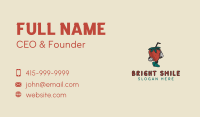 Strawberry Juice Mascot  Business Card