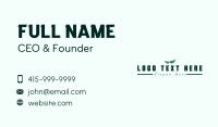 Herbal Leaf Wordmark Business Card