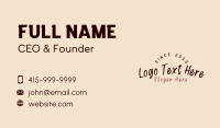 Generic Classic Wordmark Business Card Design