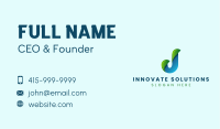 Startup Business Letter J Business Card