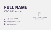 Startup Business Letter F Business Card