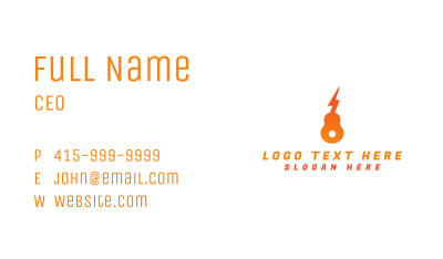 Electric Guitar Business Card Image Preview