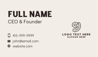 Doodle Creative Agency Letter G Business Card