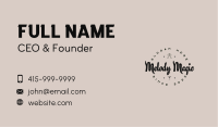 Hipster Winery Wordmark Business Card