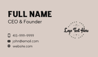 Hipster Winery Wordmark Business Card