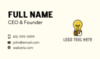 Lightbulb Hand Idea Business Card