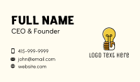 Lightbulb Hand Idea Business Card Design