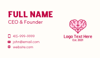 Pink Brain Heart  Business Card