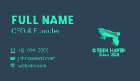 Green Frog Origami Business Card Image Preview