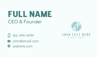 Organic Leaf Cosmetics Letter Business Card Design