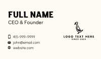 Tufted Roman Geese Mascot Business Card Design