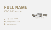 Classic Generic Wordmark Business Card