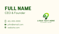 Gradient Green Letter P  Business Card