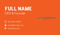 Graffiti Doodle Wordmark Business Card