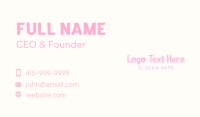 Playful Business Card example 3