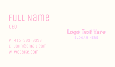 Pastel Fun Wordmark Business Card