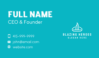 White Sail Boat  Business Card Image Preview