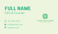 Green Business Company Shape Business Card
