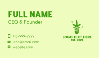 Green Cannabis Plant  Business Card
