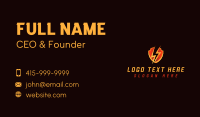 Lightning Bolt Shield Business Card Design