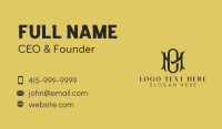 Fancy M & O Monogram  Business Card Design