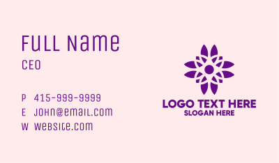 Purple Pretty Flower Business Card Image Preview
