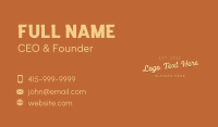 Cursive Store Wordmark Business Card Design