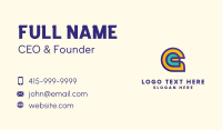 Futuristic Yellow G Business Card