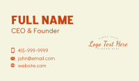 Premium Boutique Shop Wordmark Business Card