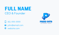 Orbit 3D Letter P Business Card Image Preview