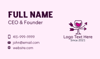 Wine Glass Arrow Business Card Design