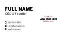 Sushi Bar Wordmark Business Card