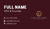Luxury Floral Wreath Business Card