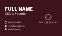 Luxury Floral Wreath Business Card Design