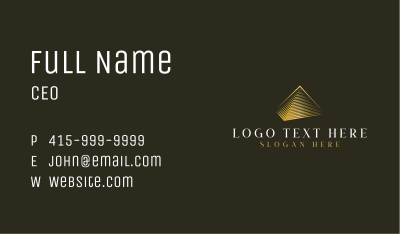 Premium Pyramid Structure Business Card