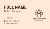 Croissant Coffee Cup Business Card Design