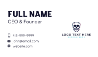 Skull Video Game Glitch Business Card