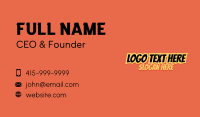 Spicy Asian Food Wordmark Business Card